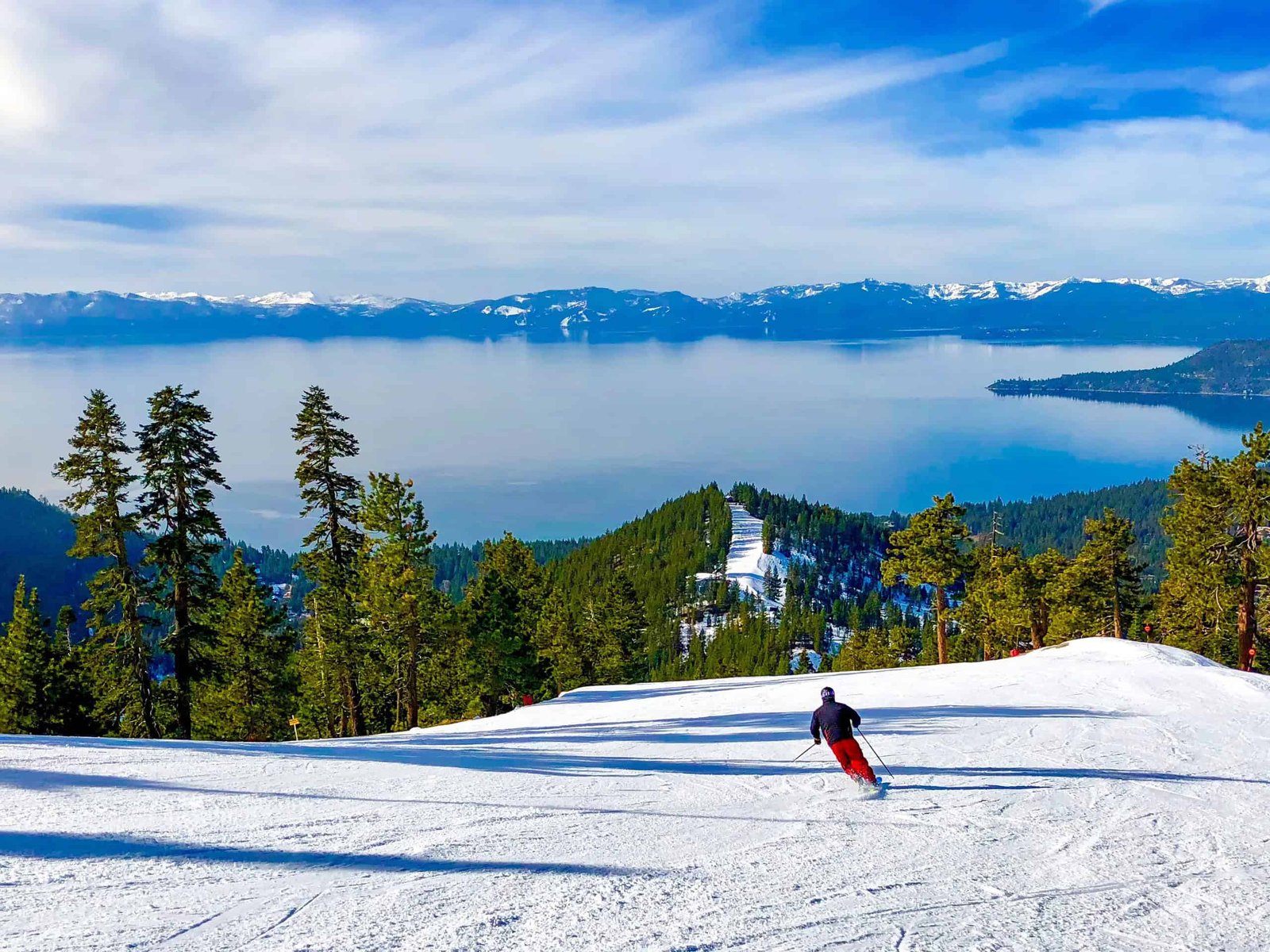 Lake Tahoe winter scenery, one of the top ski destinations in USA